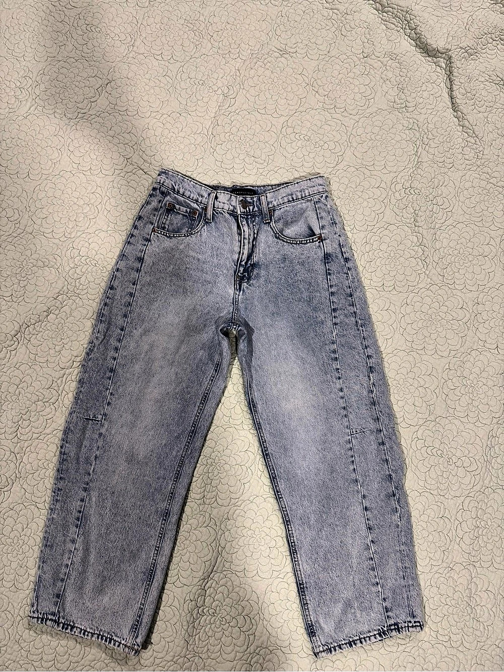 Aeropostale Barrel Jean Straight Leg Blue Jeans